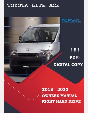 toyota lite ace 2018 2019 2020 owners manual in english